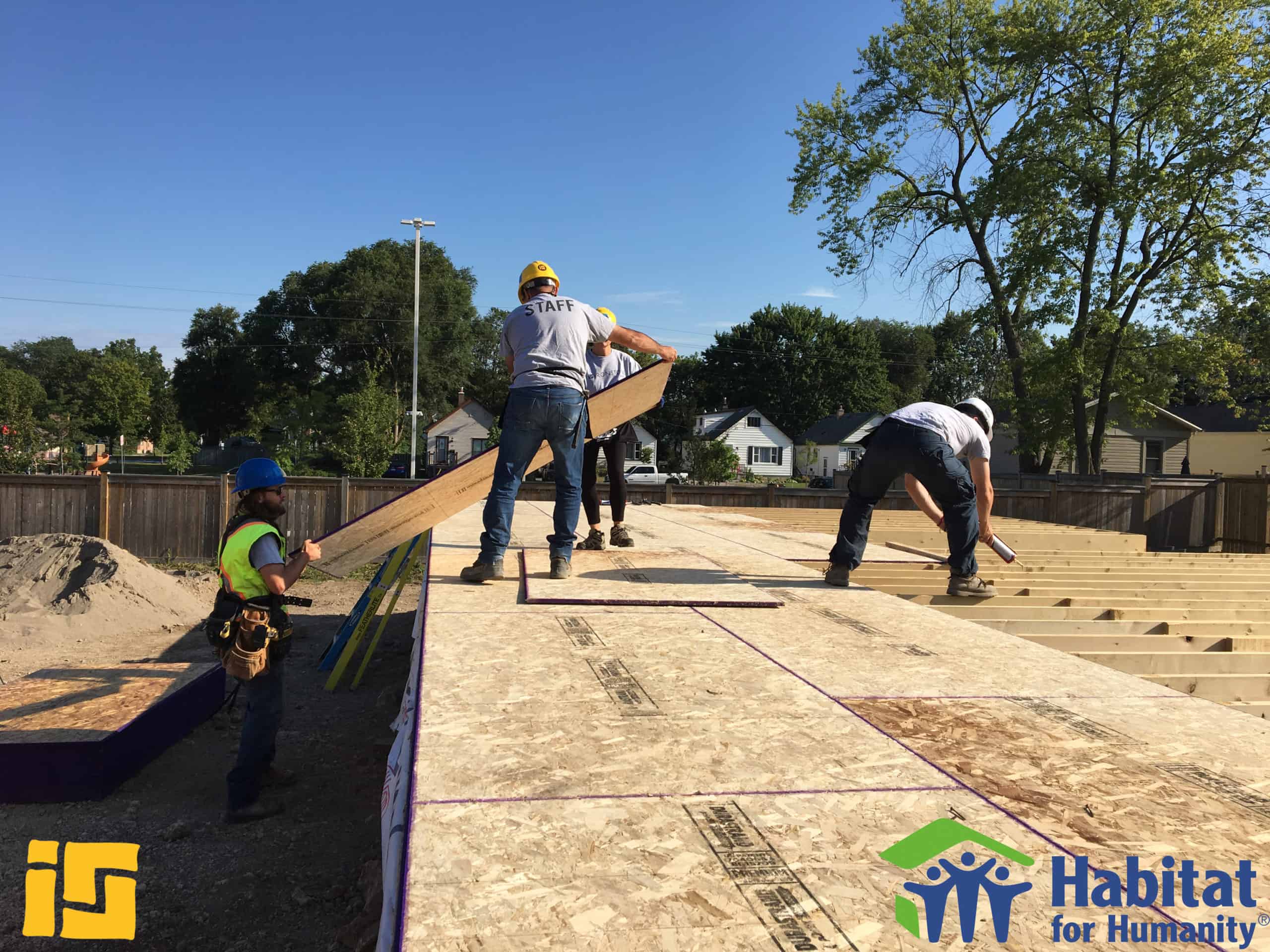 Ironstone Staff working on Habitat for Humanity Building