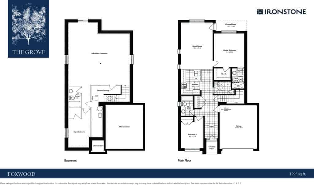 Foxwood Floor Plan at The Grove - Ironstone Built