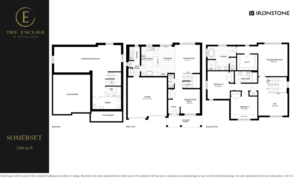Somerset Floor Plan at The Enclave - Ironstone Built