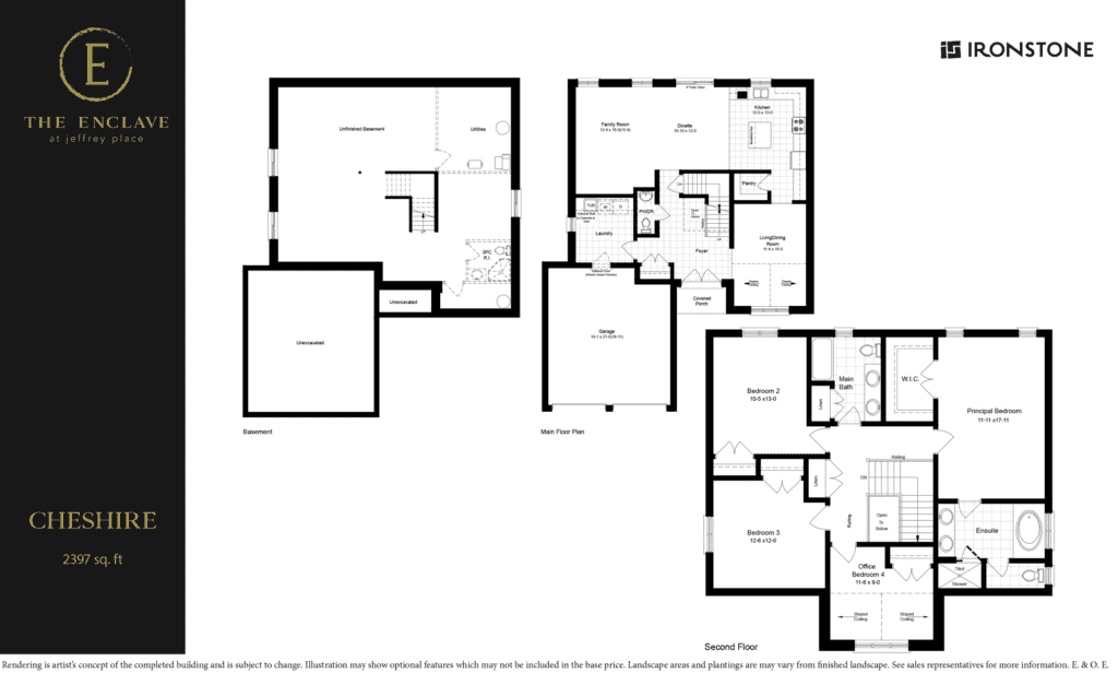Cheshire Floor Plan at The Enclave - Ironstone Built