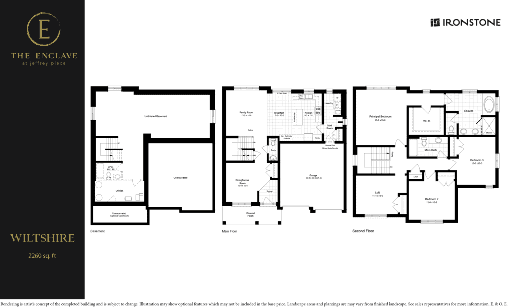 Wiltshire Floor Plan at The Enclave - Ironstone Built